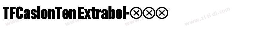 TFCaslonTen Extrabol字体转换